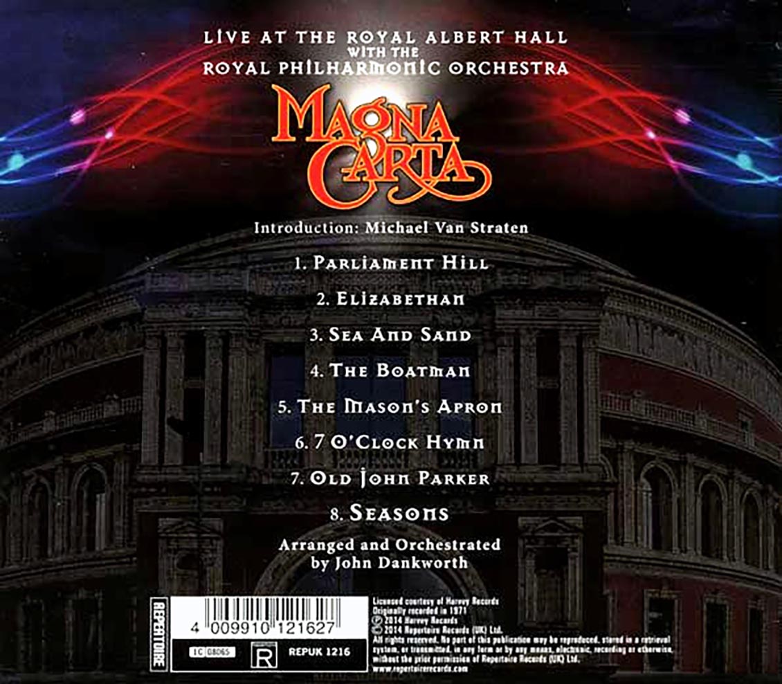 Magna Carta - Live At The Royal Albert Hall With The Royal Philharmonic Orchestra Music CD