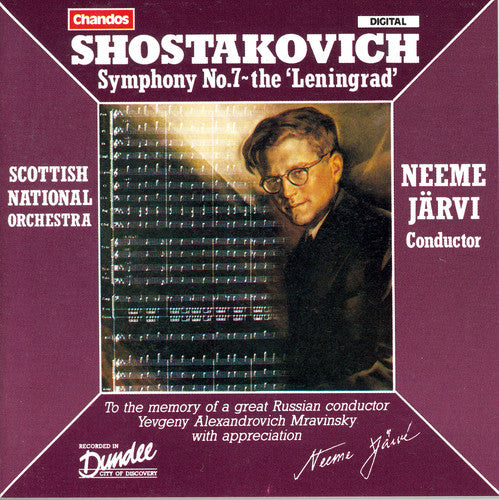the album cover for Neeme Järvi - Symphony 7 " Leningrad "