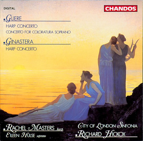 the album cover for Gliere/Ginastera - Concerto for Harp & Orchestra; Op 74