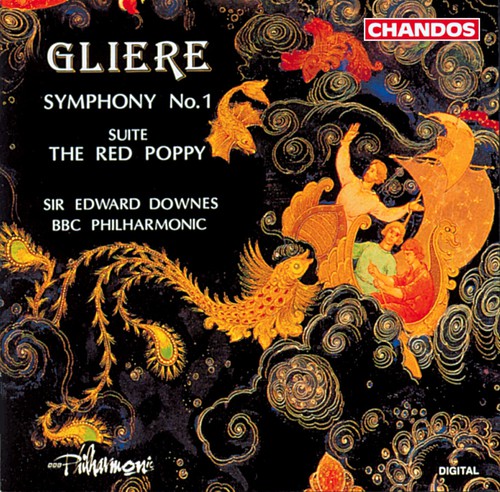 the album cover for Sir Edward Downes - Symphony 1 / Red Poppy Ballet Suite