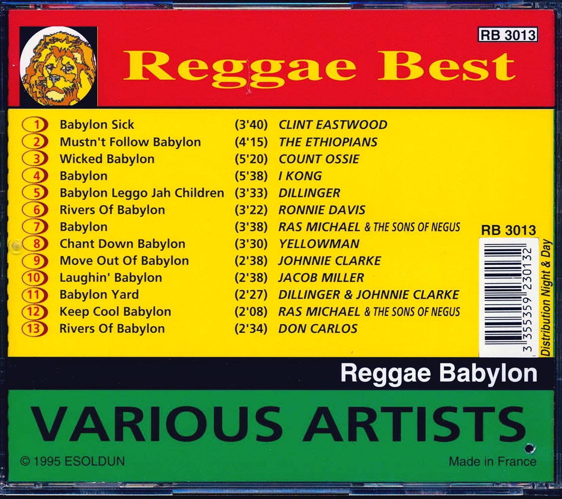 Jacob Miller, Don Carlos, Johnny Clarke, Ras Michael, I Kong, Etc. - Reggae Babylon (marked/ltd stock) Music CD