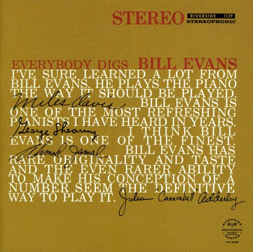 the album cover for Bill Evans - Everybody Digs Bill Evans: Keepnews Collection