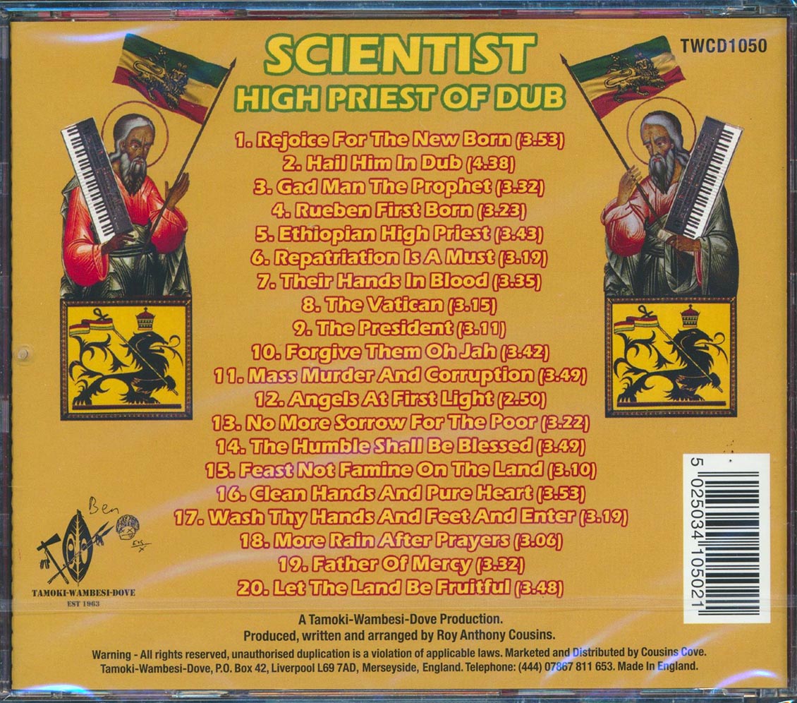 Scientist - High Priest Of Dub (With 10 Bonus Tracks) (20 tracks) Music CD