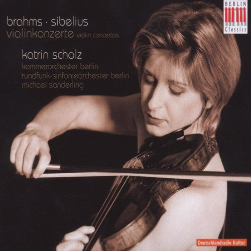 the album cover for Brahms/Sibelius - Violin Concertos