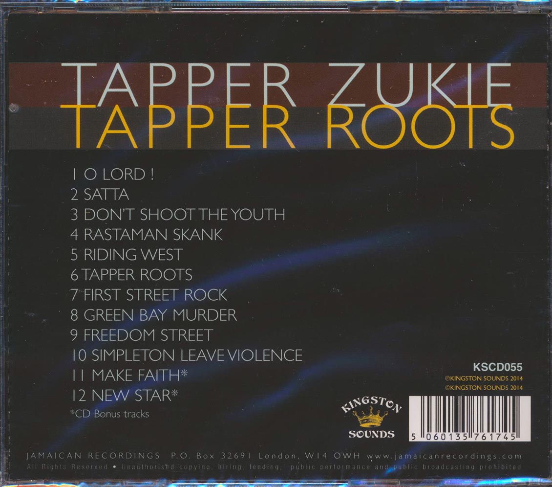 Tappa Zukie - Tapper Roots Music CD