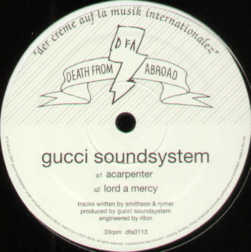 the album cover for Gucci Soundsystem - Acarpenter