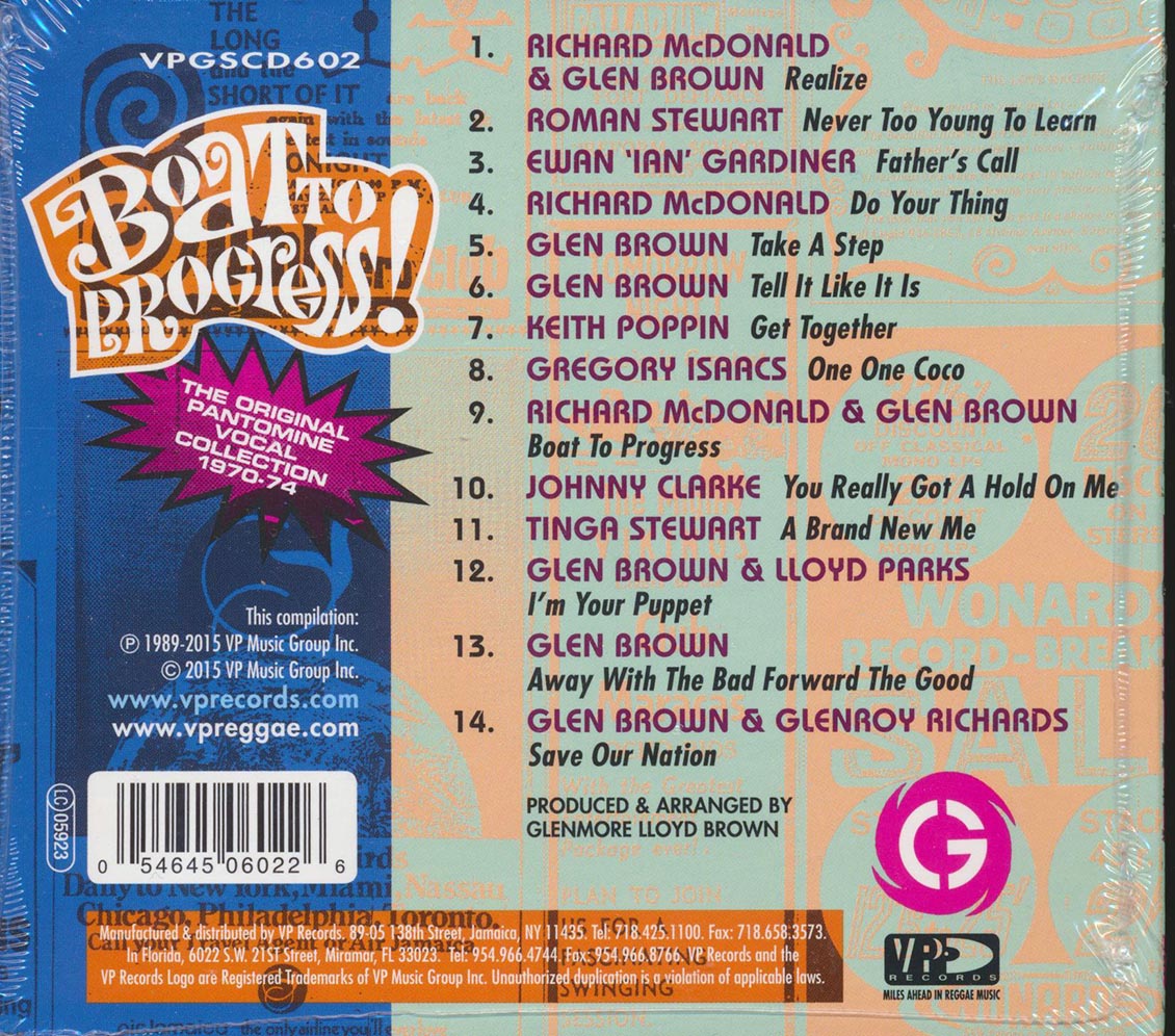 Various - Boat To Progress: The Original Pantomine Vocal Collection 1970-74 Music CD