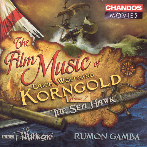 the album cover for Rumon Gamba - Film Music of Erich Korngold 2: Sea Hawk