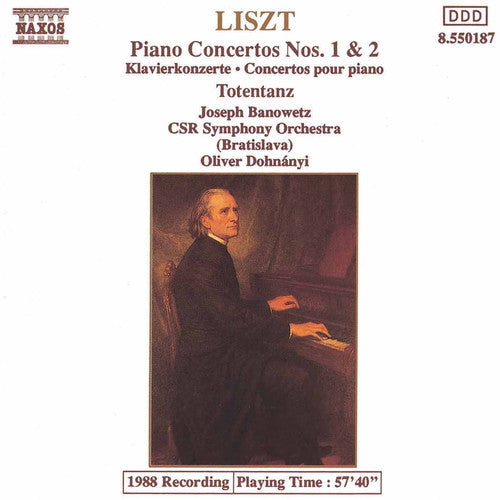 the album cover for Joseph Banowetz - Piano Concerto 1 & 2 / Totentanz