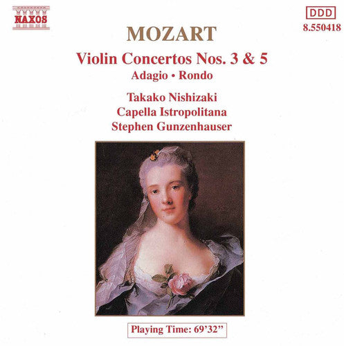 the album cover for TAKAKO NISHIZAKI - Violin Concerti 3 & 5 / Rondo / Adagio