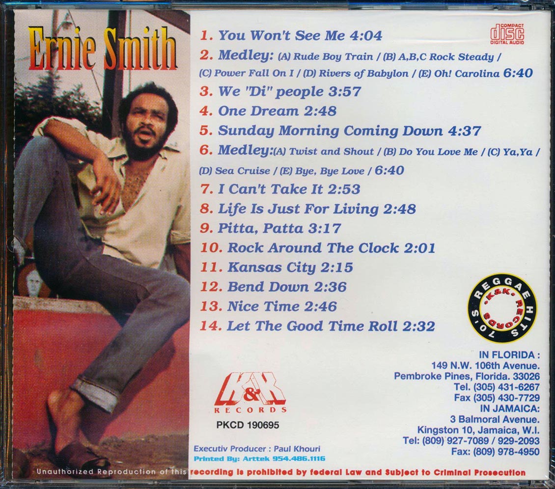 Ernie Smith - Greatest Hits Music CD
