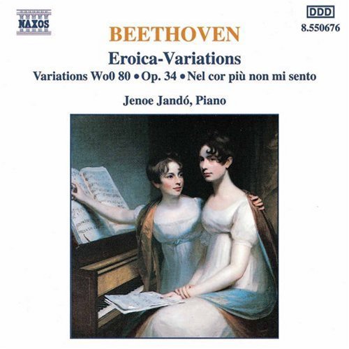 the album cover for Jenő Jandó - Piano Variations Opp. 34 & 35