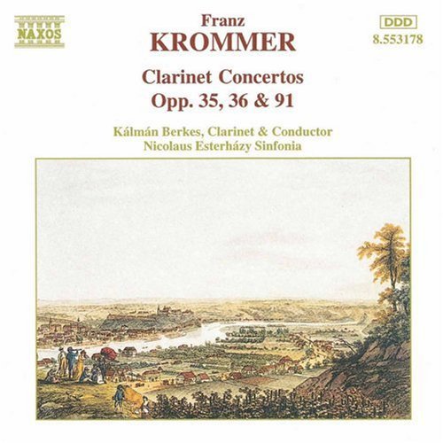 the album cover for F. KROMMER - Clarinet Concertos