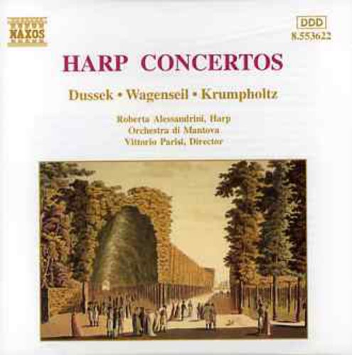 the album cover for Wagenseil/Krumpholtz/Dussek - Harp Concertos / Various