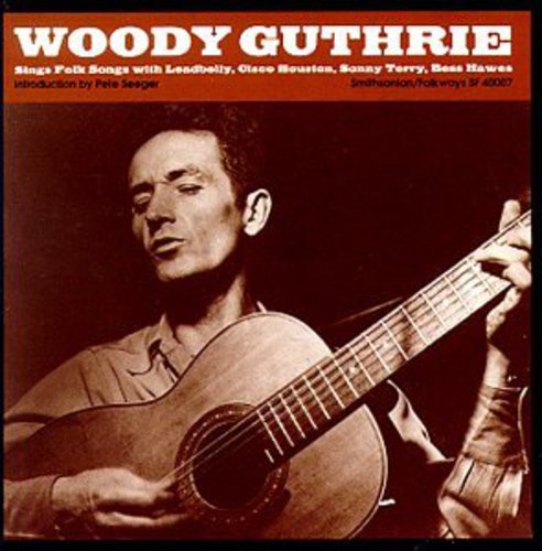 the album cover for Woody Guthrie - Sings Folk Songs