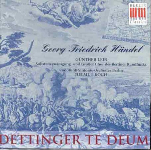 the album cover for G.F. Handel - Dettinger Te Deum
