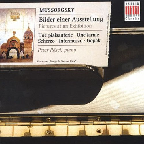 the album cover for M. MUSSORGSKY - Pictures at An Exhibition
