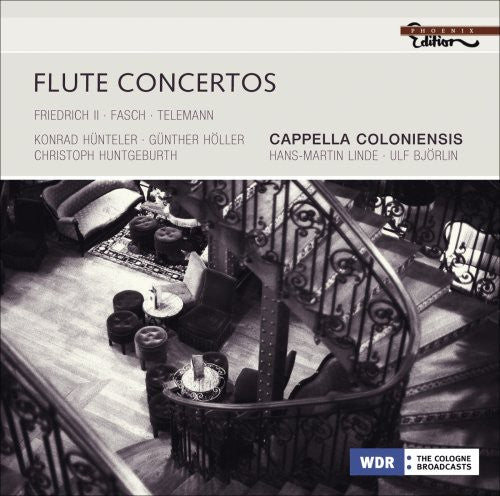 the album cover for Telemann/Fasch/Friedrich II - Flute Concertos