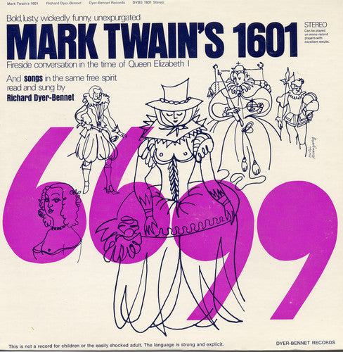 the album cover for Dyer-Richard Bennet - Mark Twain's 1601
