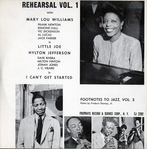 the album cover for Mary Williams Lou - Footnotes to Jazz, Vol. 3: Jazz Rehearsal, I