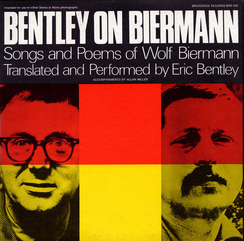 the album cover for Eric Bentley - Bentley on Biermann: Songs and Poems