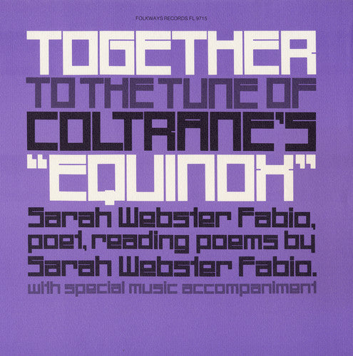 Fabio,sarah Webster - Together To The Tune Of Coltrane's Equinox - Music CD