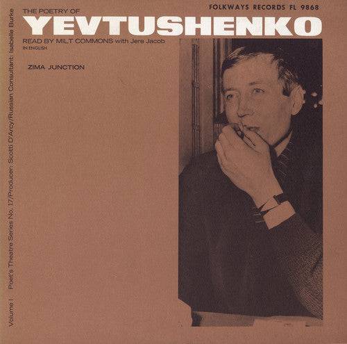 the album cover for Milt Commons - The Poetry of Yevtushenko: Vol. 1 - Zima Junction