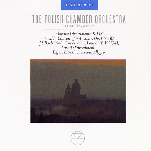 the album cover for Mozart / Vivaldi / Polish Chamber Orch / Stanienda - Divertimento K138 / Concerto for 4 Violins Op 10
