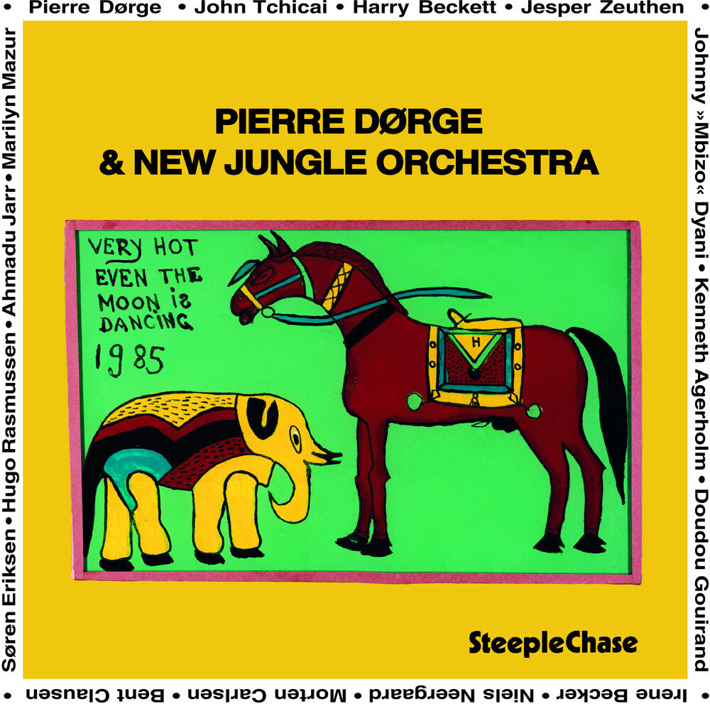 the album cover for Pierre Dorge - Evening The Moon Is Dancing