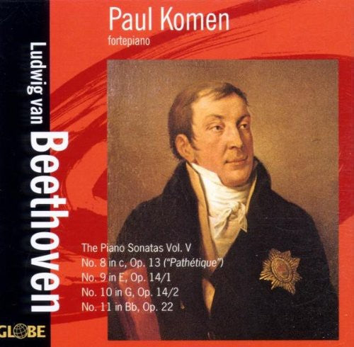 the album cover for Paul Komen - Piano Sonatas 5