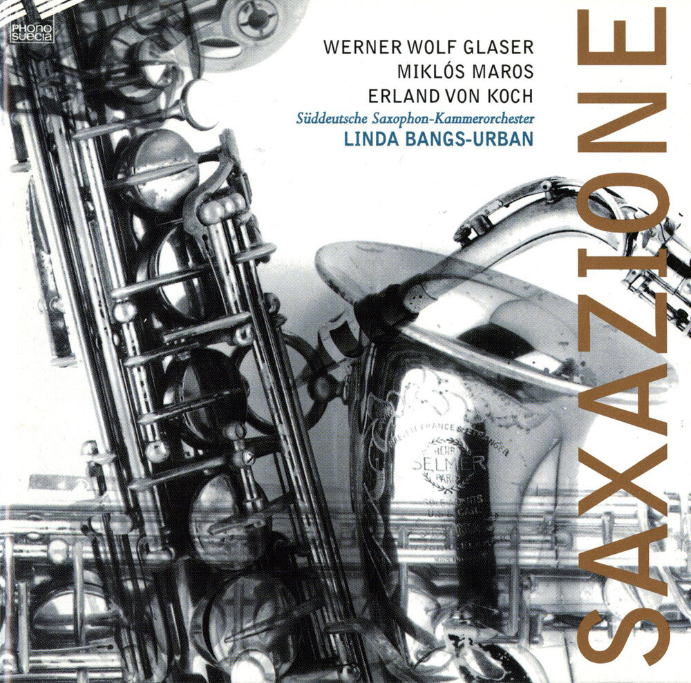 the album cover for Süddeutsche Saxophon-Kammerorchester - Saxazione