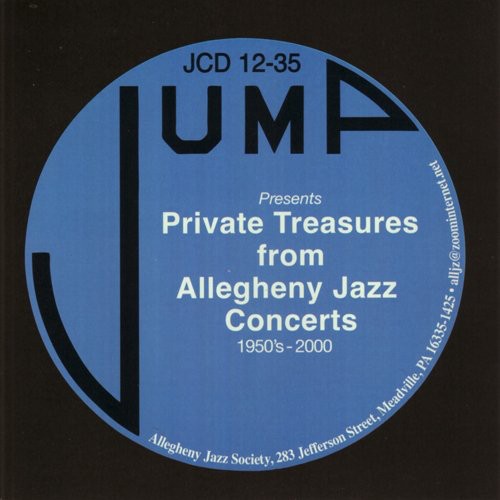the album cover for Private Treasures From Allegheny Jazz Concerts 195 - Private Treasures From Allegheny Jazz Concerts 1950's-2000