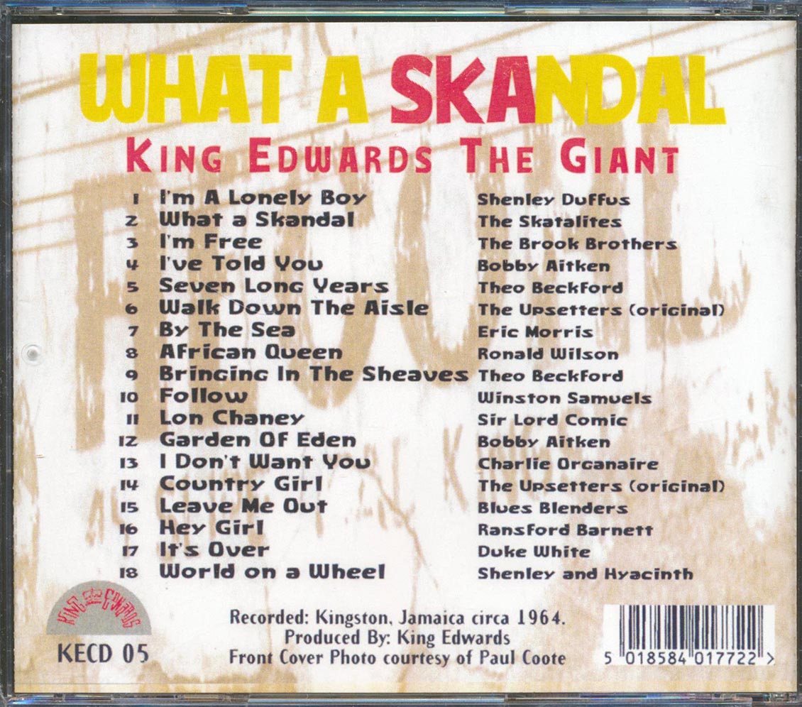 Skatalites, Theo Beckford, Eric Morris, Etc. - What A Skandal: King Edwards The Giant Music CD