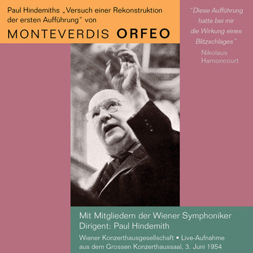 the album cover for Paul Hindemith - Monteverdis Orfeo