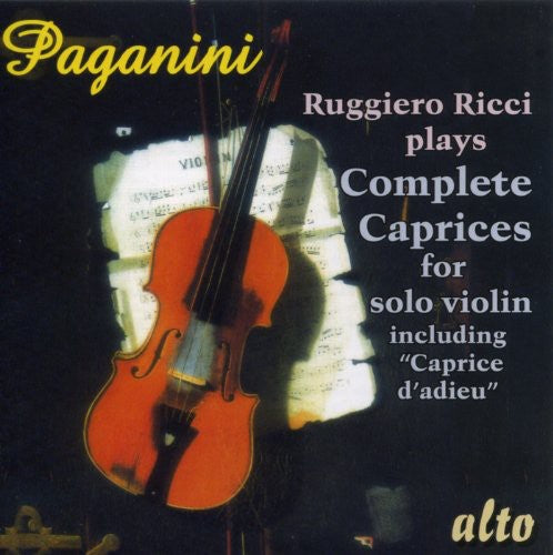 the album cover for RUGGIERO RICCI - Complete Caprices for Solo Violin