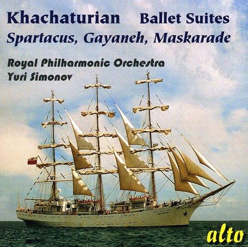 the album cover for Yuri Simonov - Famous Ballet Suites: Spartacus Gayaneh Maskarade