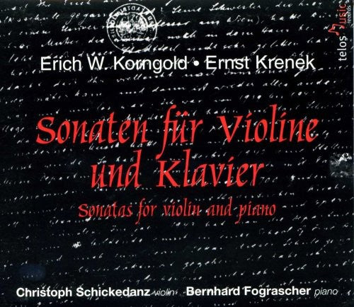 Korngold / Schickedanz / Fograscher - Sonatas For Violin & Piano - Music CD