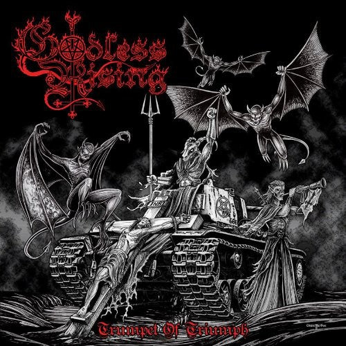 the album cover for Godless Rising - Trumpet of Triumph
