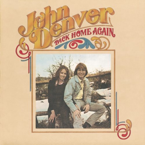the album cover for John Denver - Back Home Again
