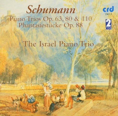 the album cover for The Israel Piano Trio - Piano Trios Op 63 80 & 110