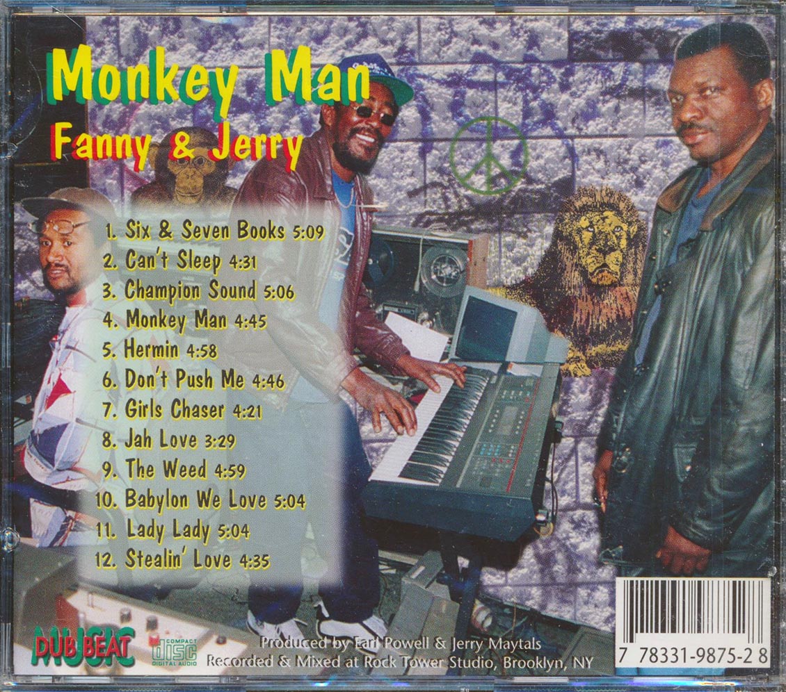 Fanny & Jerry Maytals - Monkey Man Music CD