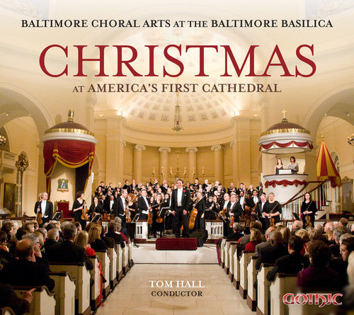 the album cover for Tom Hall - Christmas at America's First Cathedral