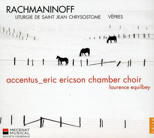 the album cover for S. RACHMANINOFF - Litergy of St John Chrysostomus: Vespers