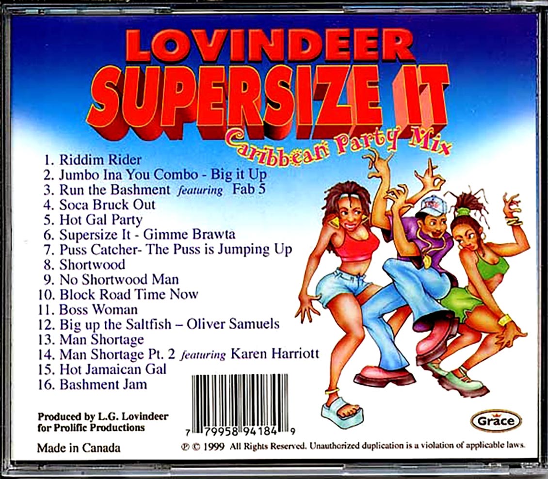 Lovindeer - Supersize It: Caribbean Party Mix Music CD