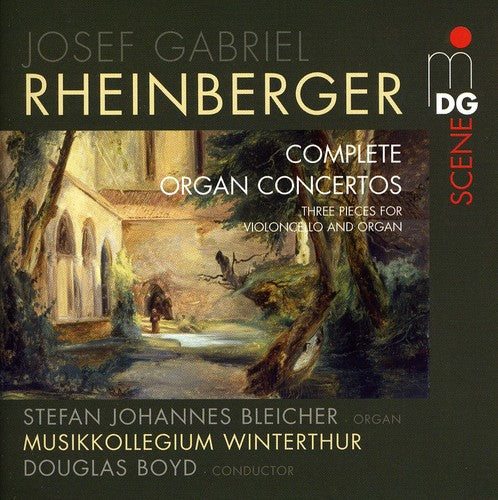 the album cover for Rheinberger / Musikkollegium Winterthur / Chmel - Organ Cconcertos 1 & 2: 3 Pieces for Organ & Cello