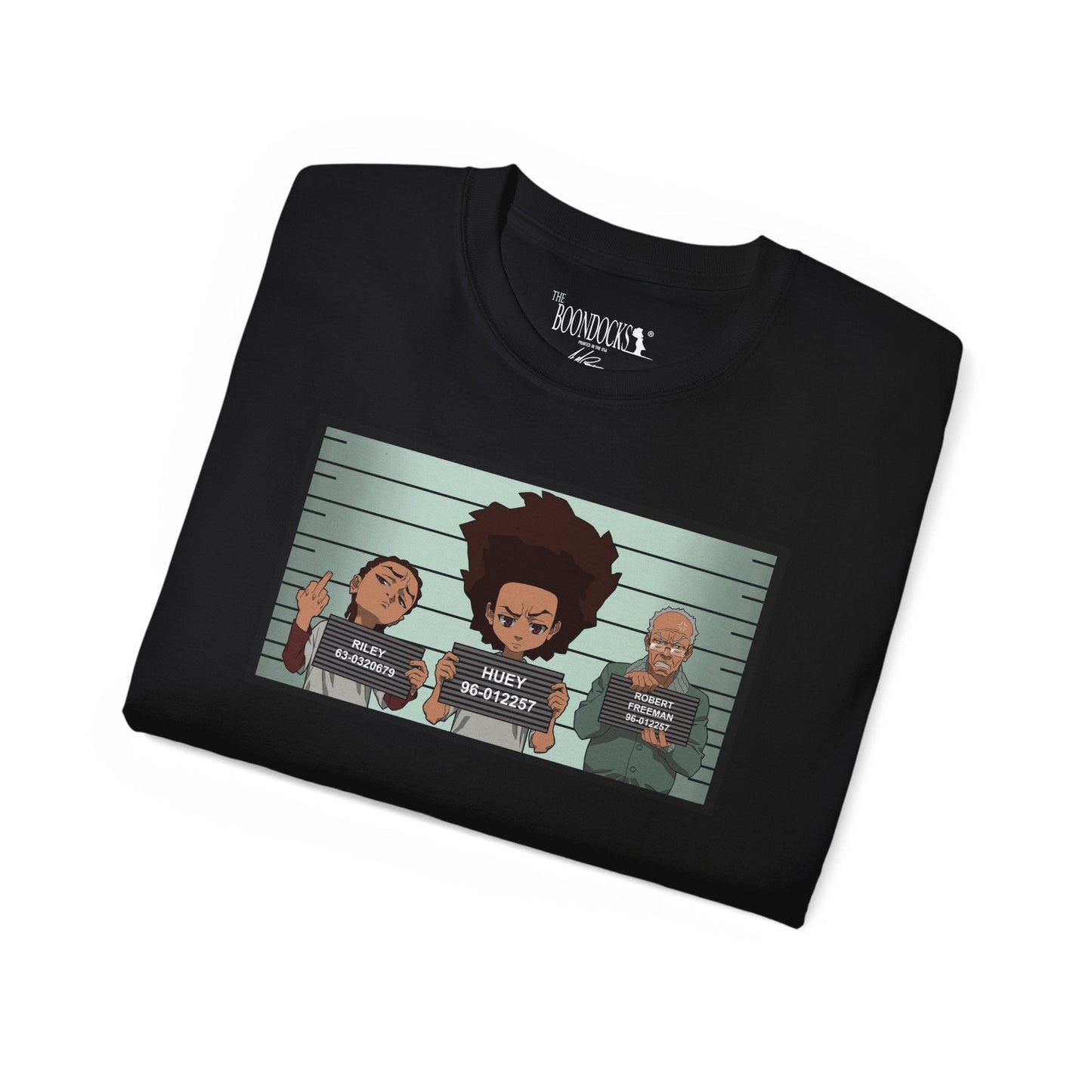 The Boondocks - Mugshot Black Eco Mens T Shirt