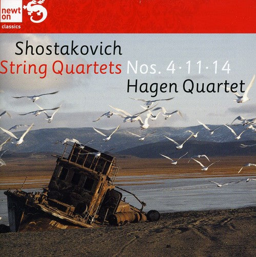 the album cover for D. SHOSTAKOVICH - String Quartets 4 11 & 14