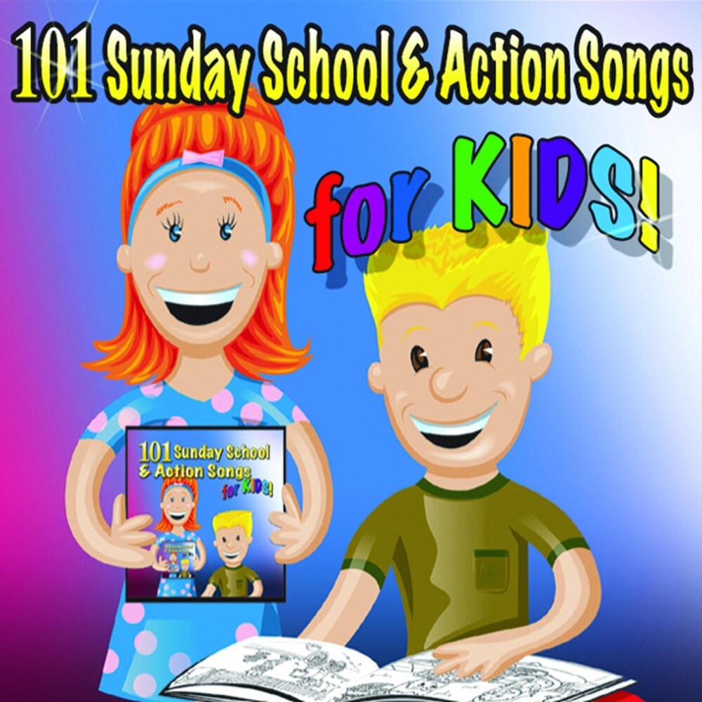 the album cover for Mansion Entertainment - 101 Sunday School & Actions Songs for Kids / Various