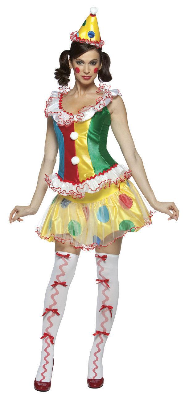 Ruffles the Party Clown Ladies Sassy Adult Costume