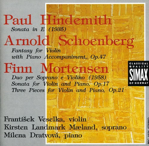 Hindemith / Schoenberg / Dratvova / Veselka - Sonata In E Major / Fantasy / Duo Violin Sonata - Music CD